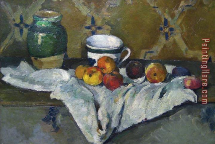 Paul Cezanne Still Life with Cup Jar And Apples